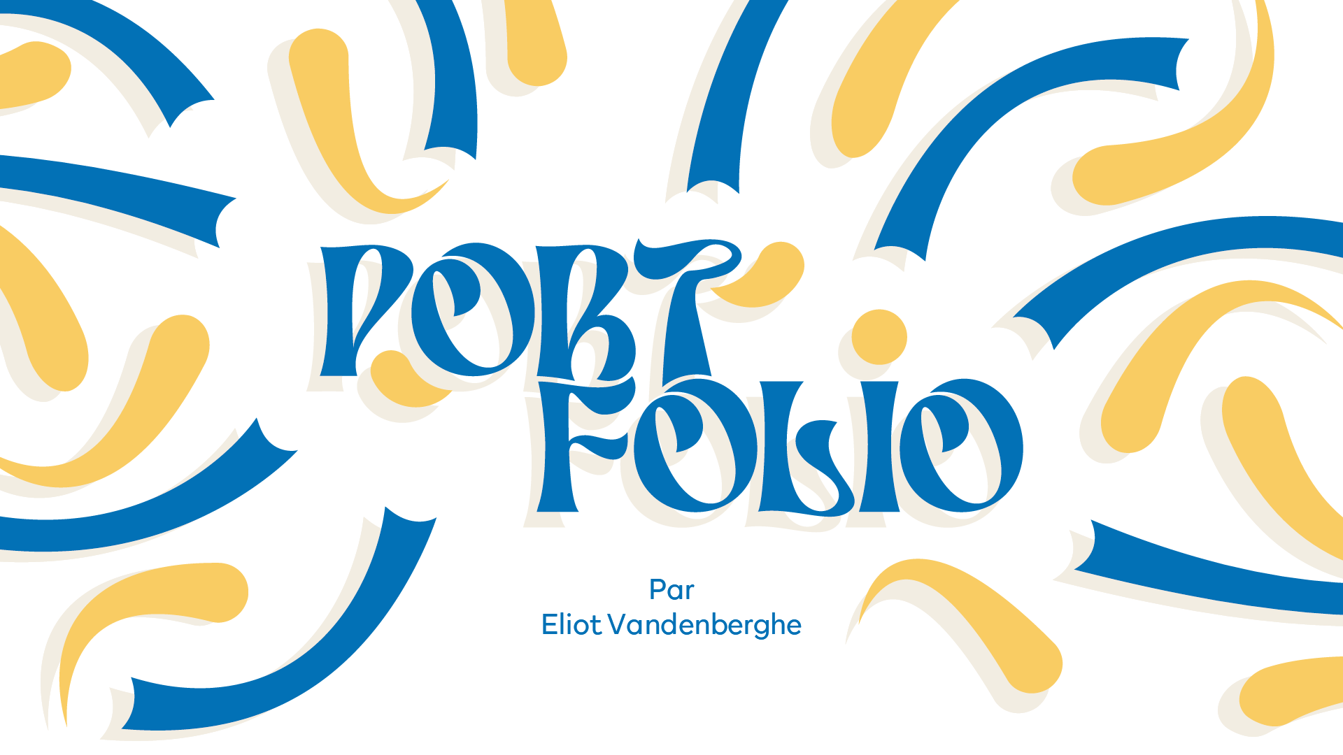 Bienvenue sur mon Portfolio